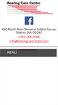 Mobile Screenshot of hearingcarecenter.com